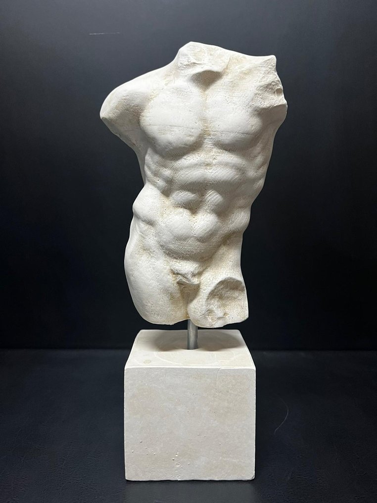 Escultura, Torso di Eracle - 38 cm - pó de mármore #1.1