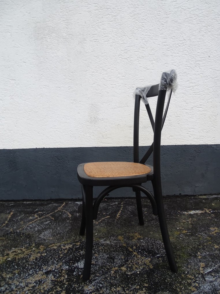 Iconaxa - Stol - X-stol - Egetræ - X-Back Dining Chair Sort #4.3