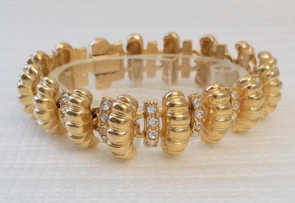 Camrose & Kross - JBK Jacqueline B. Kennedy - 22kt. Cristal transparente banhado a ouro - Bracelete #1.1