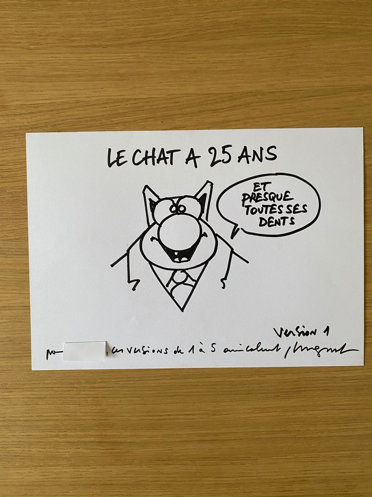 Geluck, Philippe - 5 Original drawing - Le Chat - Le Chat a 25 ans - 2008 #1.2