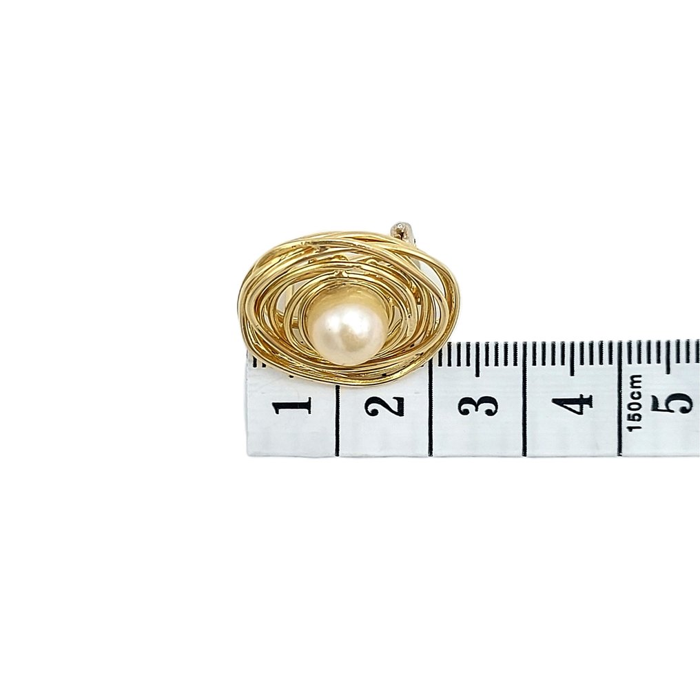 Drop fülbevaló - 18 kt. Sárga arany Gyöngy #4.3