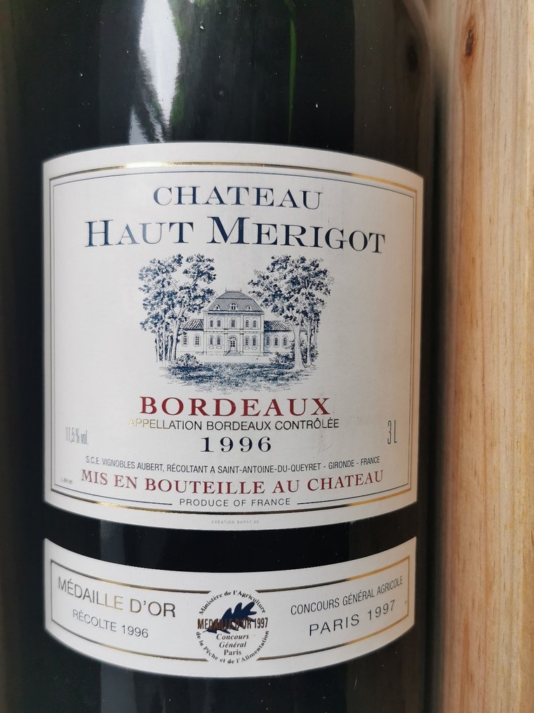 1996 Chateau Haut Merigot - 波爾多 - 1 Double magnum(波爾多)/ Jeroboam(勃艮第) 四個標準瓶 (3L) #2.2