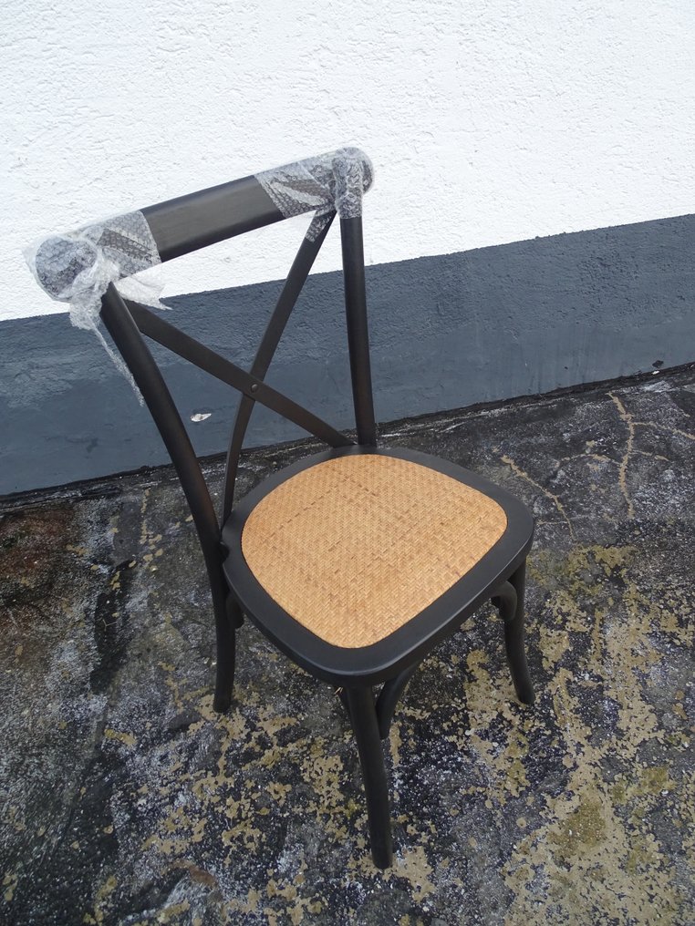 Iconaxa - Stol - X-stol - Egetræ - X-Back Dining Chair Sort #3.2