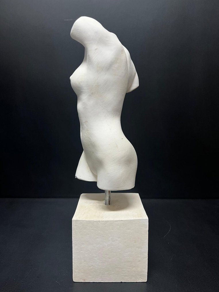 Skulptur, Torso femminile - 39 cm - marmorstøv #2.1