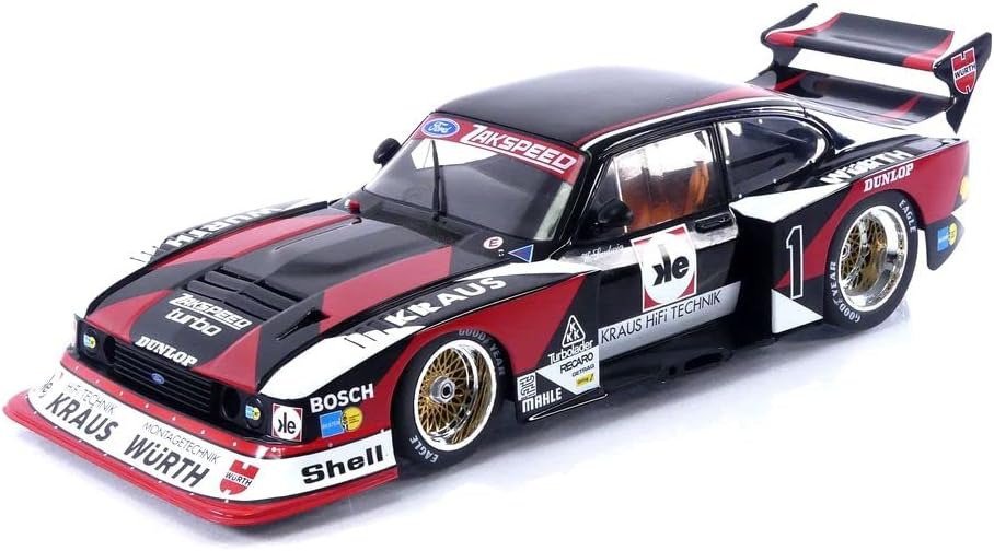 Werk83 1:18 - Miniatura de carro de corrida - Ford Capri Turbo Gr. 5 #1 DRM 1980 - Klaus Ludwig - modelo com portas que abrem #2.1