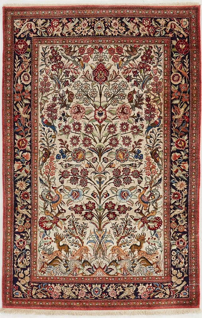 Ghom handmade of pure organic silk. Size 100x150 cm. Mint condition! - Ghoum - Carpet - 150 cm - 100 cm #1.2