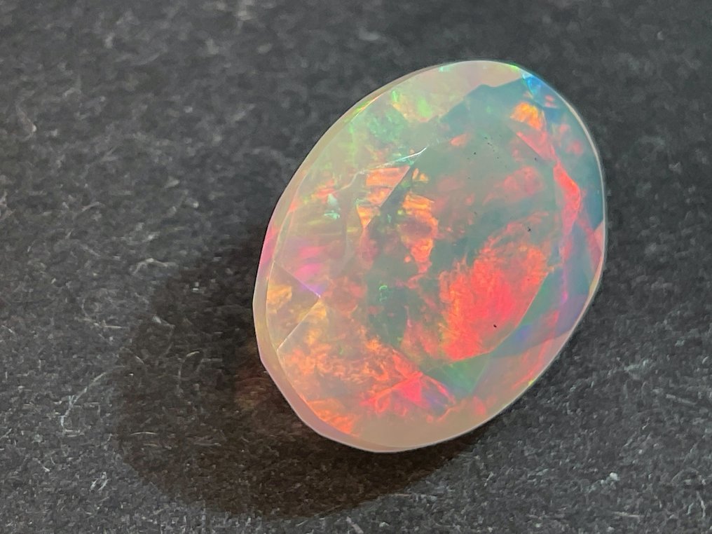 1 pcs  白色 蛋白石  - 2.07 ct - 安特卫普宝石检测实验室（ALGT） - 精美的颜色 #1.0