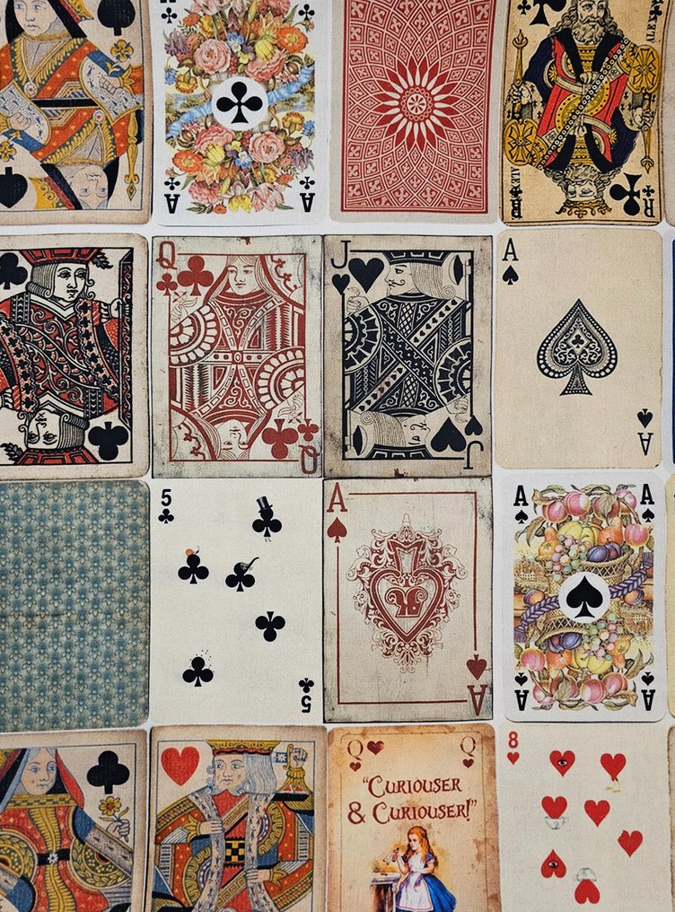 Glamour Limited Edition Art Dèco ύφασμα με τράπουλες - Artmaison Artistic Design - Ύφασμα - 200 cm - 280 cm #1.0