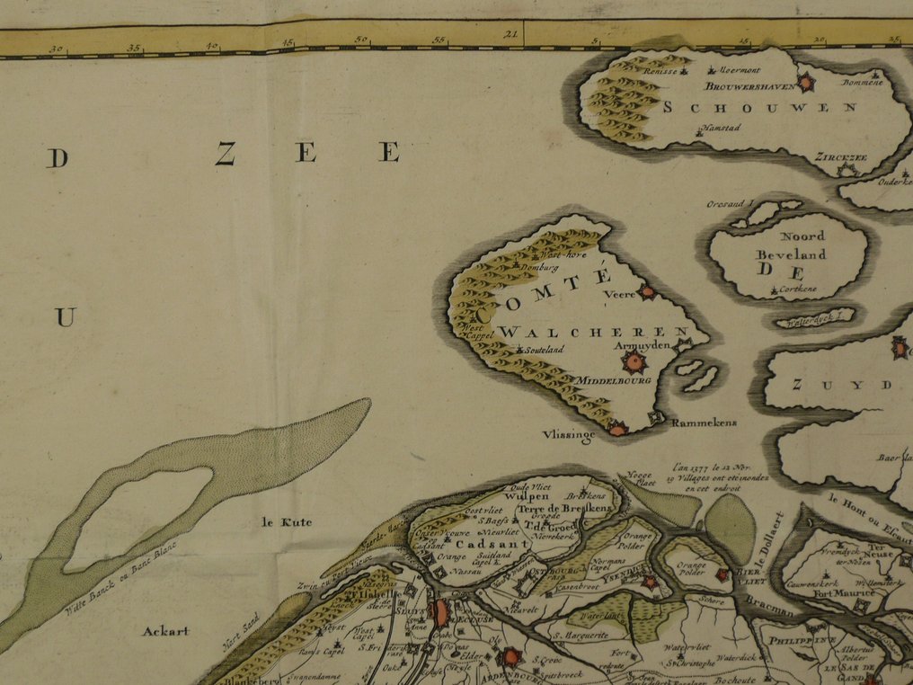 欧洲 - 荷兰/佛兰德斯/西兰; J. Dumont - Caarte van t'Graafschap Vlaanderen (...) - 1721-1750 #2.2
