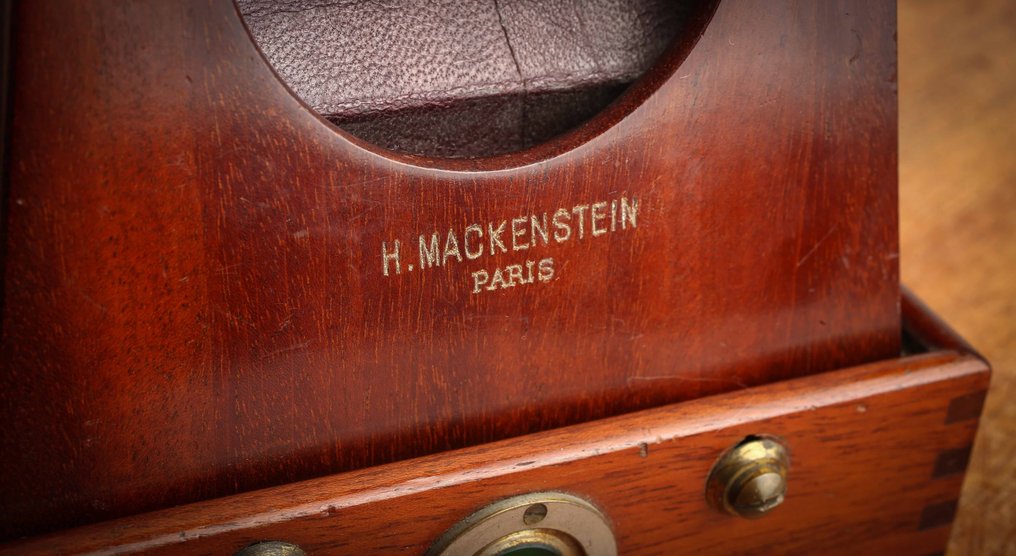 Mackenstein Rare chambre à joues 9x12 Objectif Mackenstein avec obturateur circulaire rotatif 1895 Großformatkamera #2.1