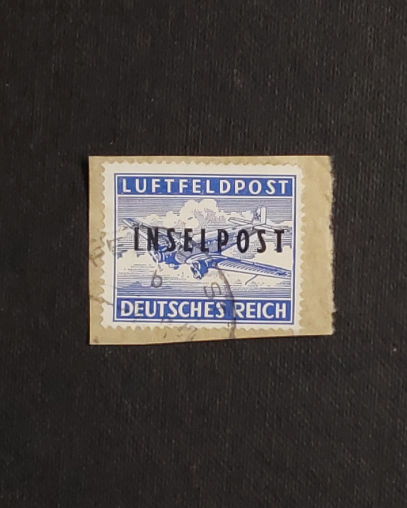 Empire allemand 1944/1944 - Poste insulaire sur une lettre avec un certificat - Michel 8 A #1.1