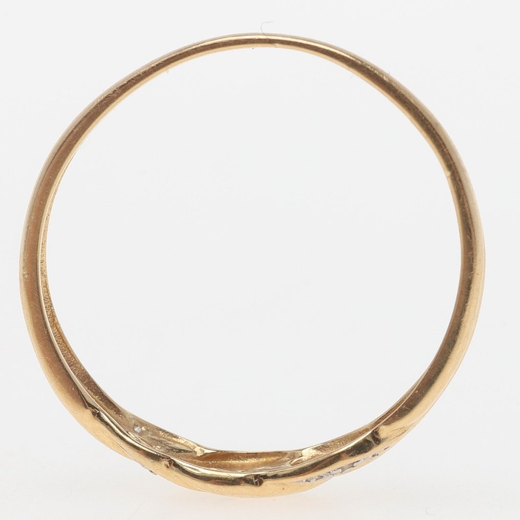 沒有保留價 - 戒指 GHA（瑞典）。古董 18K 黃金戒指。克拉鑽石。 - 70-80 歲。 #2.1