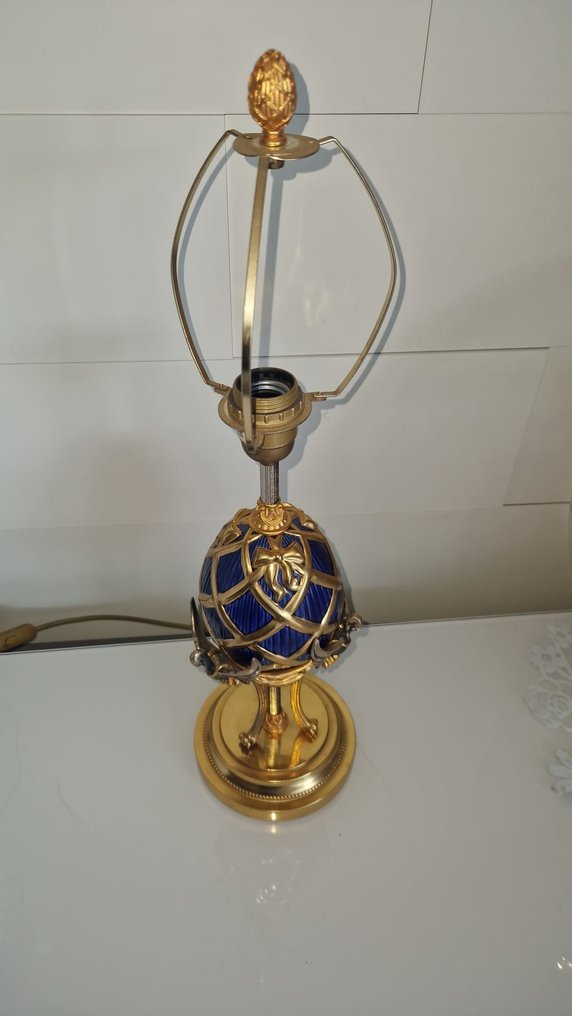 House of Faberge - Bordlampe - Imperial Æggelampe - Emalje, Porcelæn, 24 karat guld #2.2