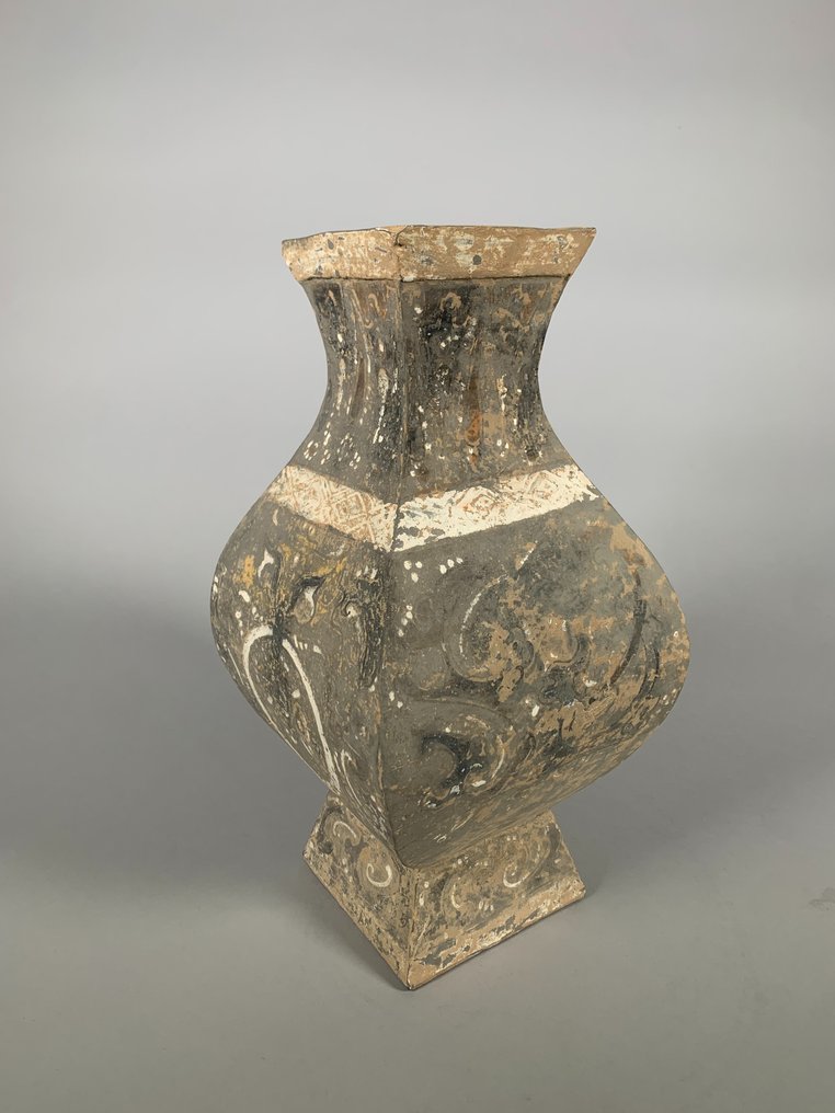 Chinois ancien, empire Han Terre cuite Hu Vase - 40 cm #1.0