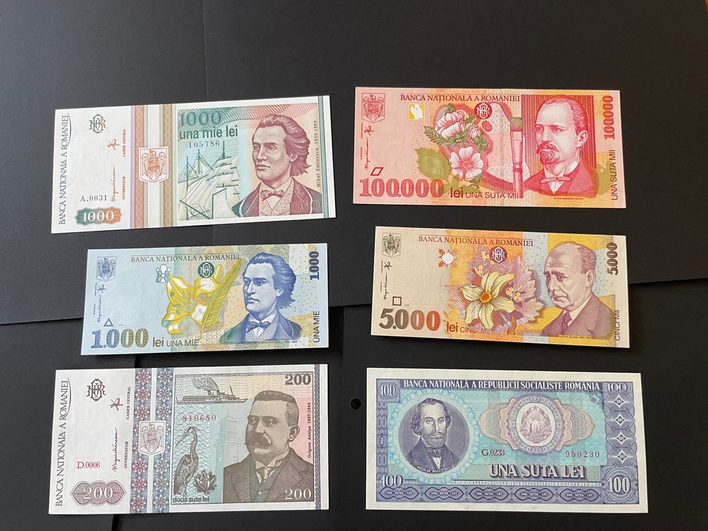 Rumanía. - 13 banknotes - Various Dates  (Sin Precio de Reserva) #2.1