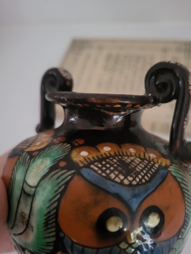 Swiss Art - Thoune - Vas med dubbla öron  - Keramik - Antika Schweiz #1.2