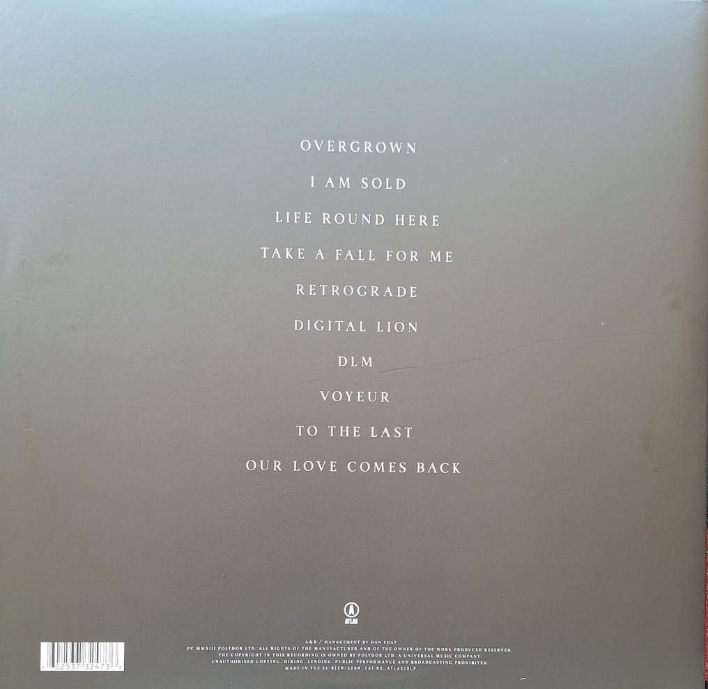 James Blake - Overgrown 2lp, The Colour of Anything 2lp, Enough Thunder 6-track ep - Différents titres - Albums LP (plusieurs articles) - 180 grammes, Premier pressage - 2011 #2.1