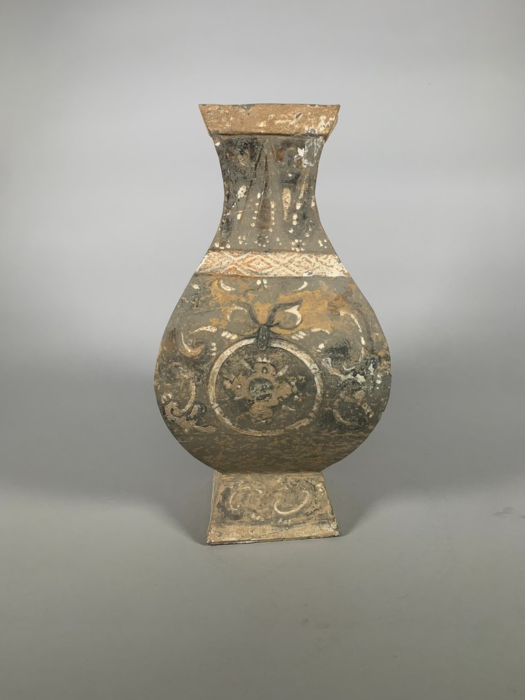 Chinois ancien, empire Han Terre cuite Hu Vase - 40 cm #2.1