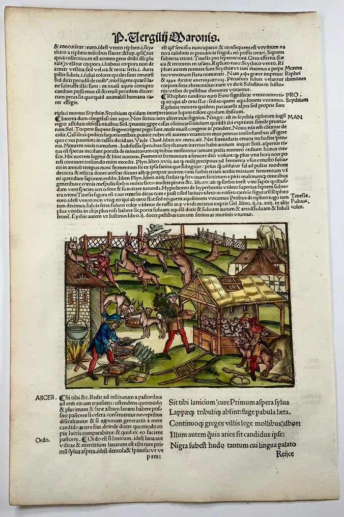 Master of Gruninger Workshop, Virgil - Georgics, Medieval farming, husbandry, bucolic scene - 1517 - 1517 #2.1