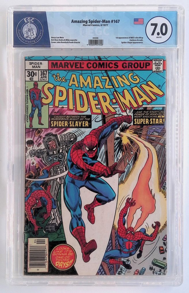 Amazing Spider-Man #167 - EGC graded 7.0 - 1 Graded comic - 1977 #1.1