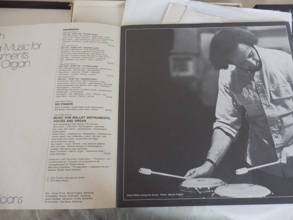Steve Reich - Music for Mallet instruments, voices, organ, Six pianos - 单张黑胶唱片 - 1974 #2.2
