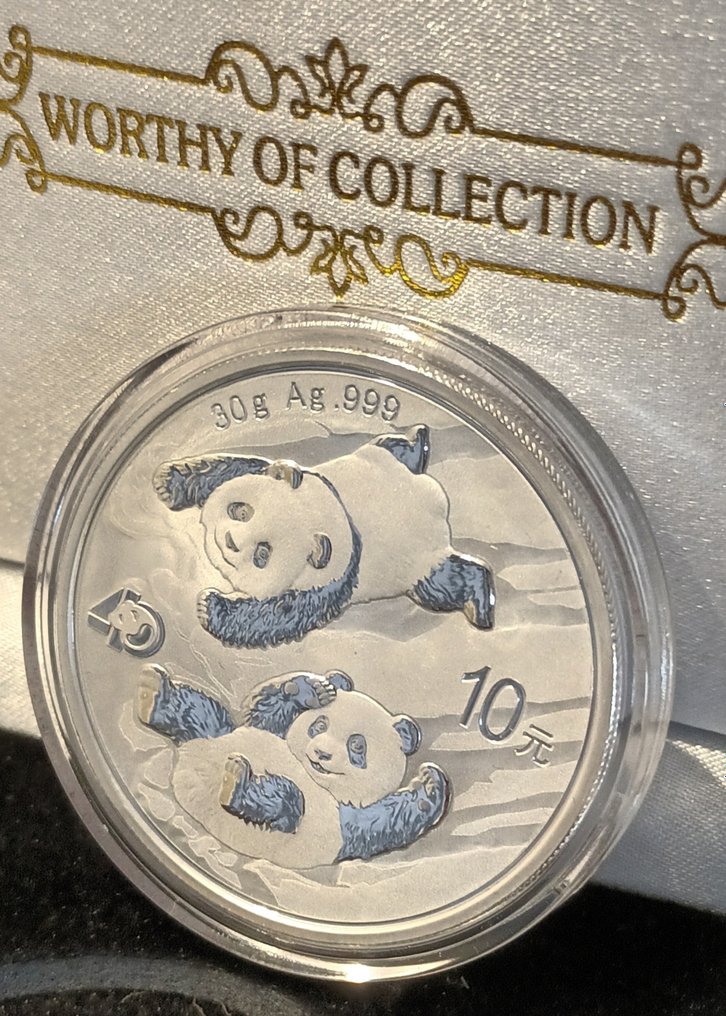 Chiny. 10 Yuan 2022 Panda, 30g (.999)  (Bez ceny minimalnej
) #2.2