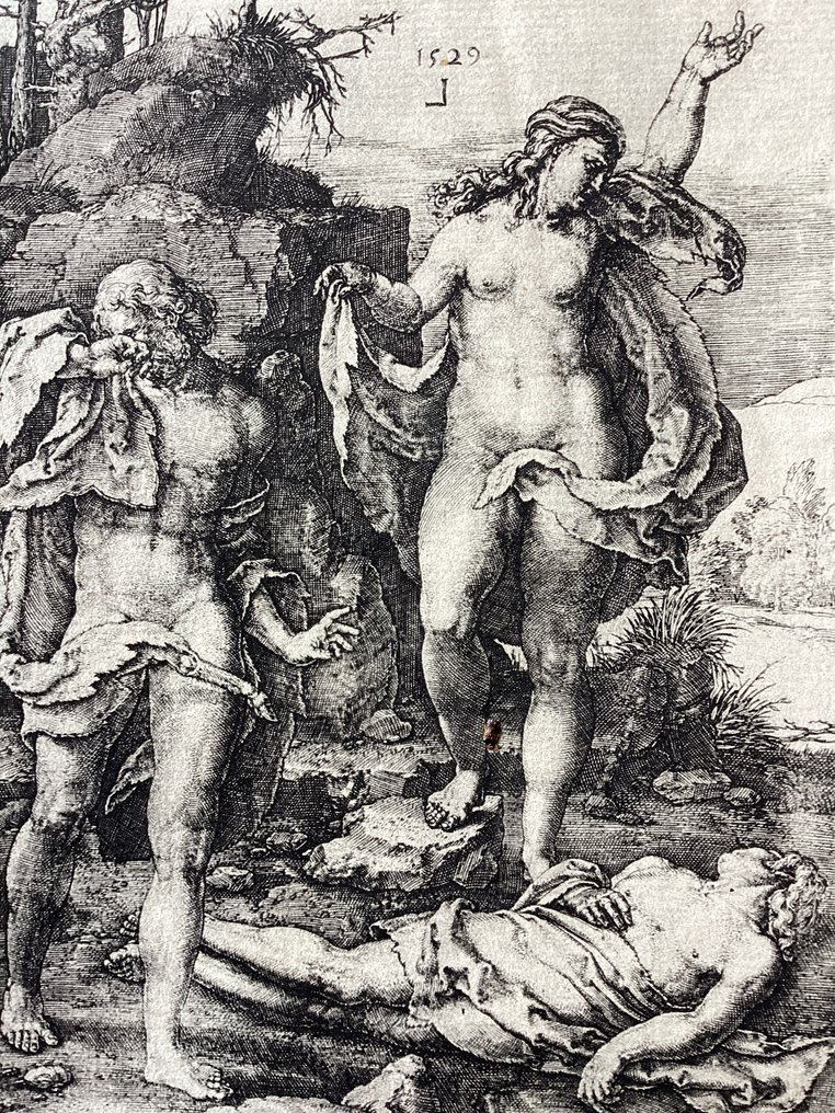 Lucas van Leyden (c.1494-1533), after - Adam and Eve lamenting the dead Abel #1.1