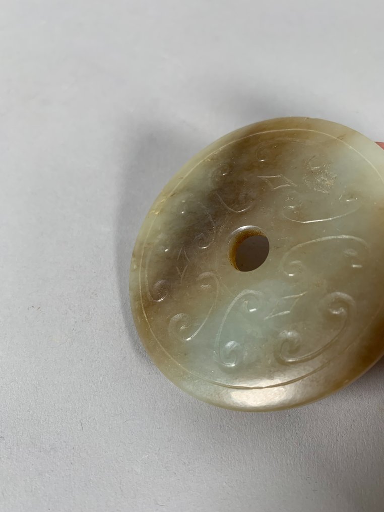 Oldtidens Kina, Ming-dynasti jade Small Disc Song-Ming (960-1644) - 7 cm #4.3