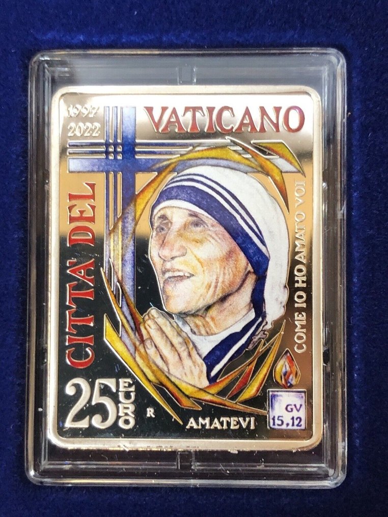 Vatikán. 25 Euro 2022 "MADRE TERESA DI CALCUTTA" Proof #1.1