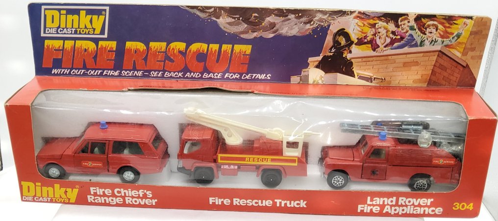 Dinky Toys 1:43 - Camión a escala - ref. 304 Dinky Toys Fire Rescue gift set with original box #1.1