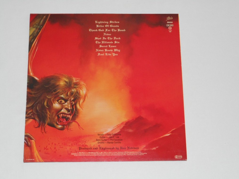 Ozzy Osbourne, Diamond Head - The Ultimate Sin - Titluri multiple - Disc vinil - 1983 #3.2