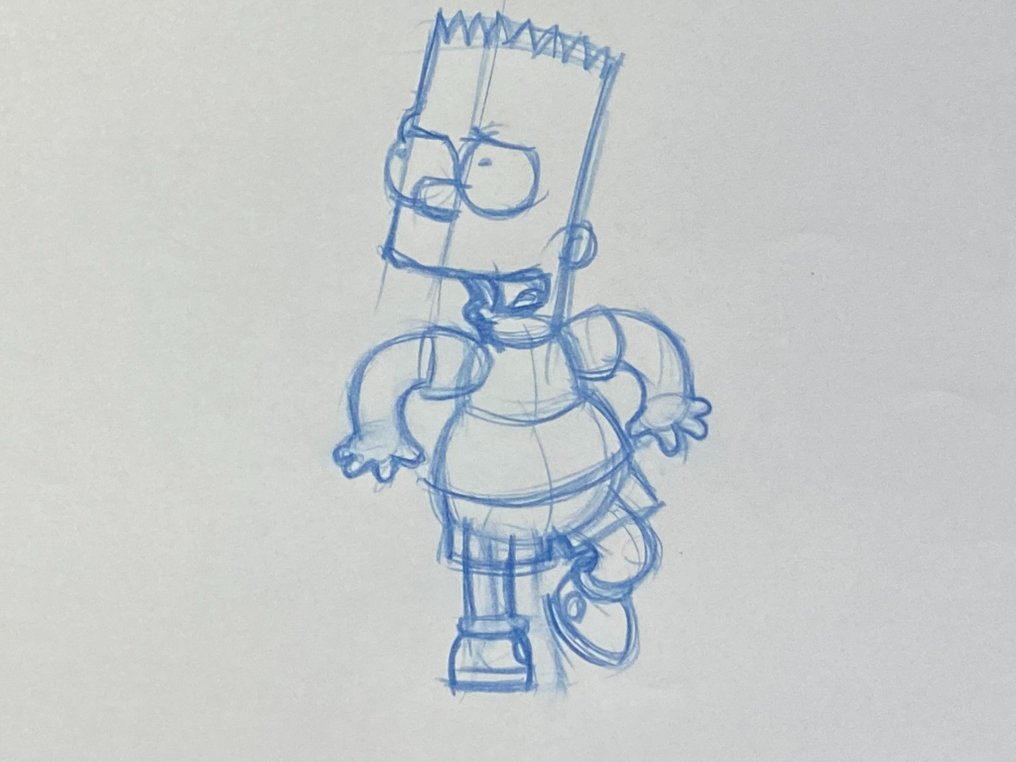 The Simpsons - 1 Πρωτότυπο σχέδιο κινουμένων σχεδίων του Bart Simpson #3.2