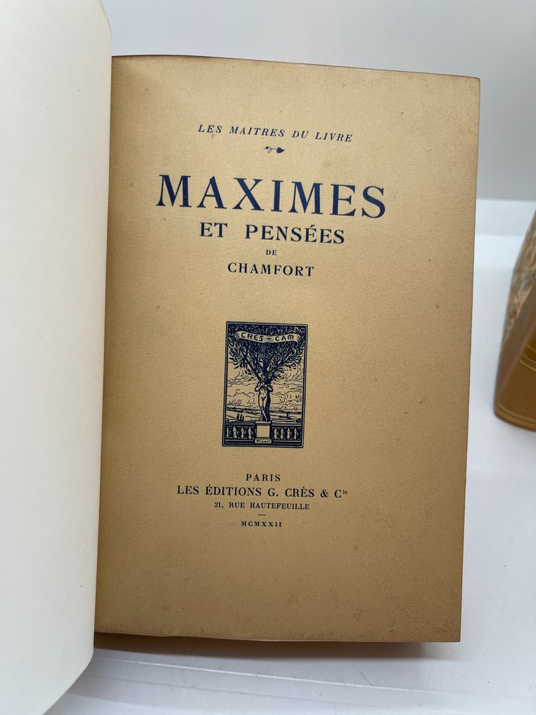 Champfort - Maximes et pensées & Caractères et anecdotes - 1922-1924 #2.1
