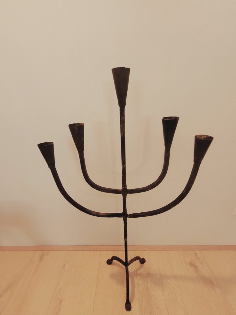 Candleholder (2) - Bronze, Wrought iron #1.2