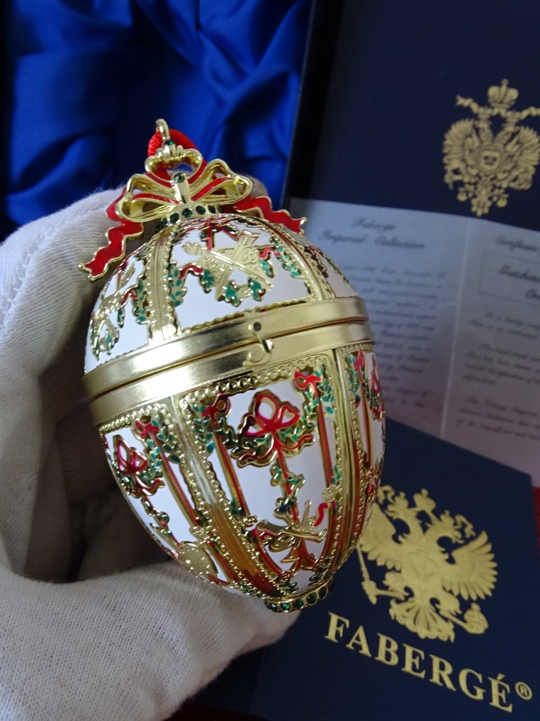 Figur - House of Fabergé - Imperial ornament Egg -Certificate of Authenticity included - Original box - Metall #1.1