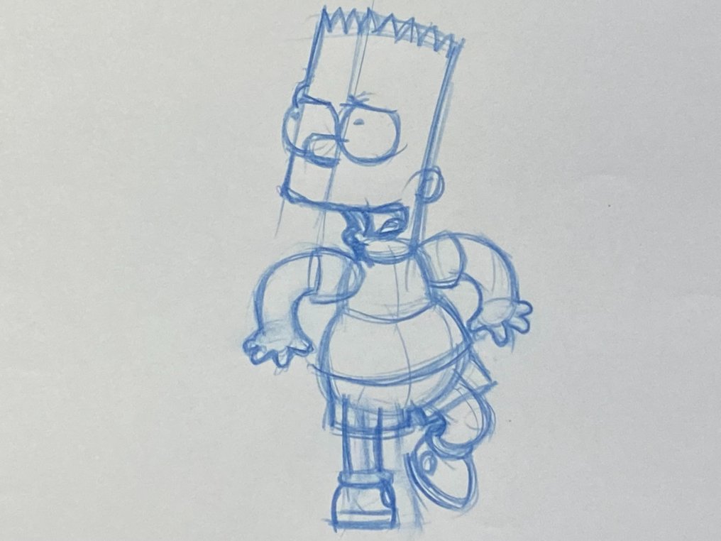 The Simpsons - 1 Πρωτότυπο σχέδιο κινουμένων σχεδίων του Bart Simpson #1.1