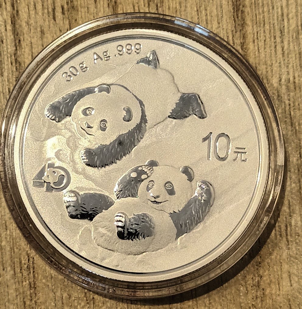 Chiny. 10 Yuan 2022 Panda, 30g (.999)  (Bez ceny minimalnej
) #1.1