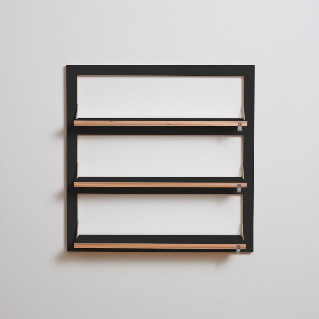 Ambivalenz - Malte Grieb - Reolenhed - Fläpps Shelf 80x80-3 - Sort - Birk, Krydsfiner - Andet valg #1.0