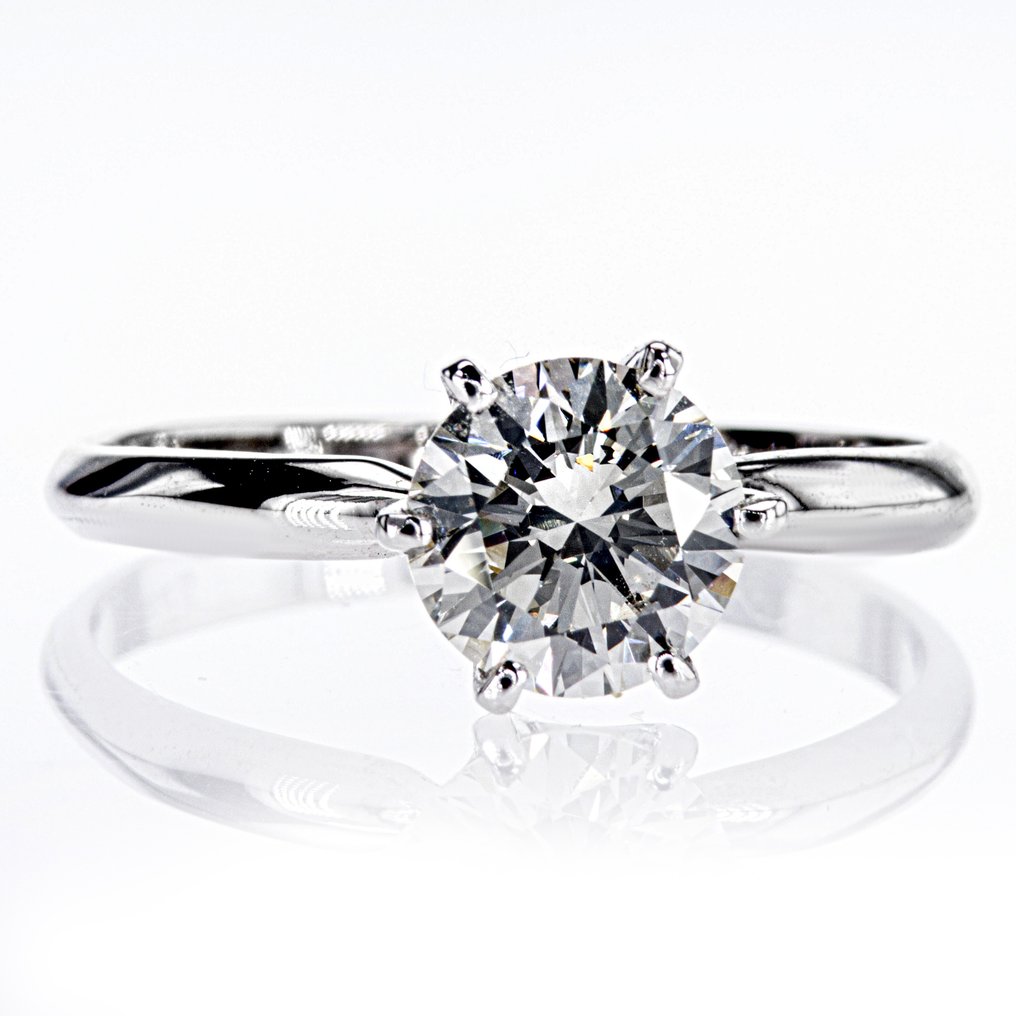 No Reserve Price - Engagement ring - 14 kt. White gold -  1.54ct. tw. Diamond  (Natural) - VS1 #2.1