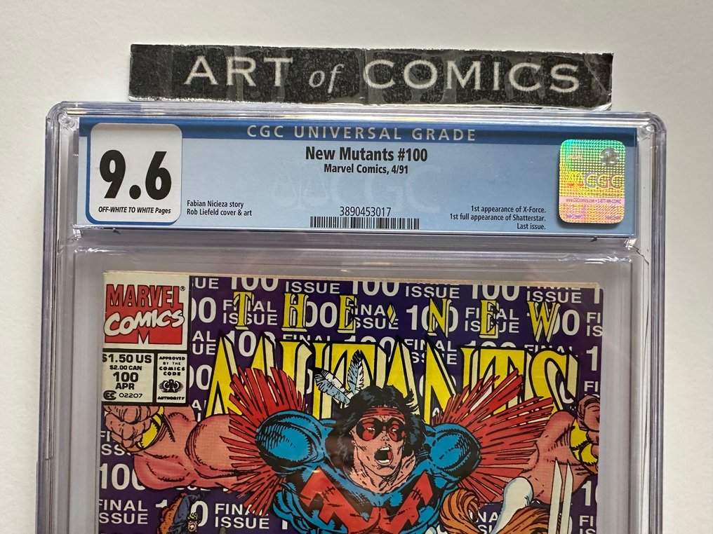 The New Mutants #100 - 1st Appearance Of X-Force - 1st Full Appearance Of Shatterstar - Last Issue - Very Rare Newsstand Edition - CGC Graded 9.6 -Extremely High Grade!! - 1 Graded comic - Prima ediție - 1991 - CGC 9.6 #2.1