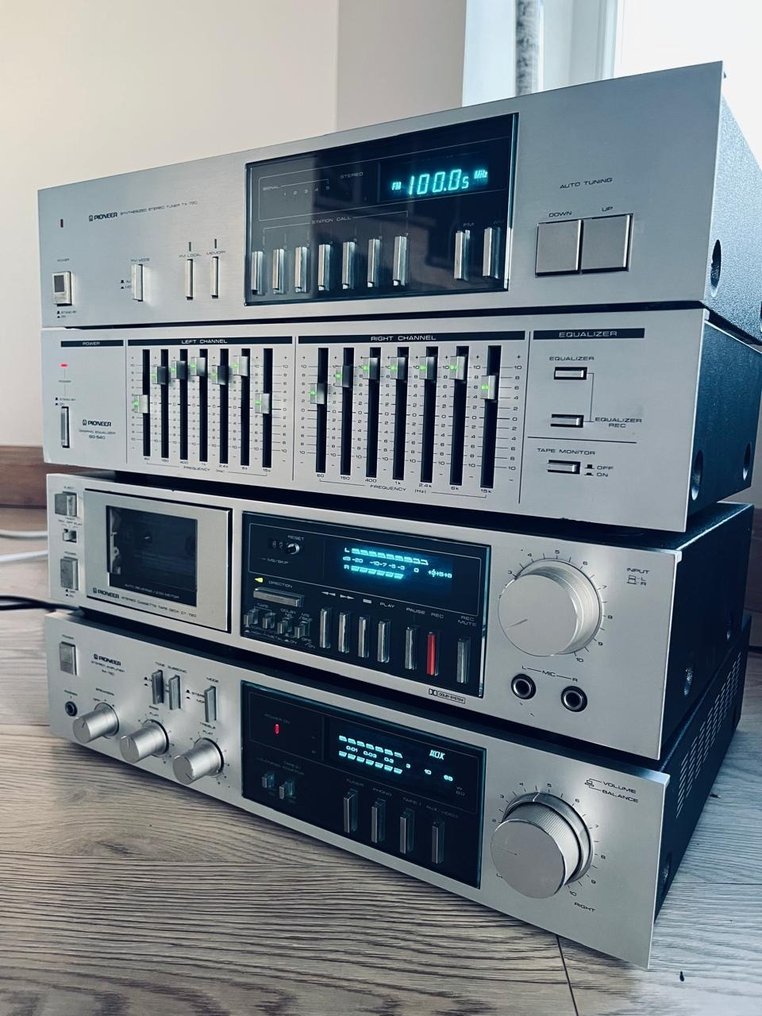 Pioneer - SA-720 Solid State integrerad förstärkare, CT-720 kassettbandspelare, SG-540 Stereografik Hi-fi-set #2.1