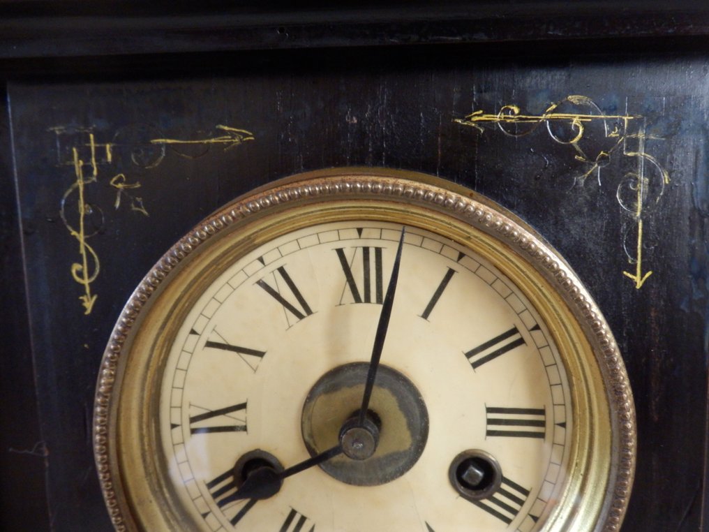 Relógio de lareira -  Antigo Madeira, bronze - 1880 #1.3