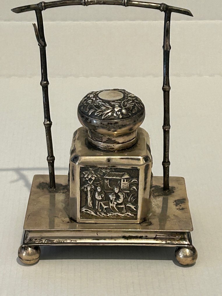 Inkwell - Silver - China - Qing Dynasty (1644-1911) #1.1
