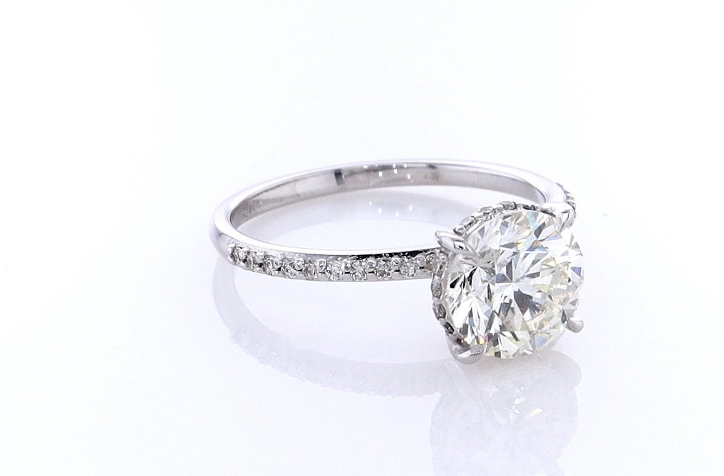 Ring - 14 kt Vittguld -  1.88ct. tw. Diamant  (Natural) - Diamant #2.1