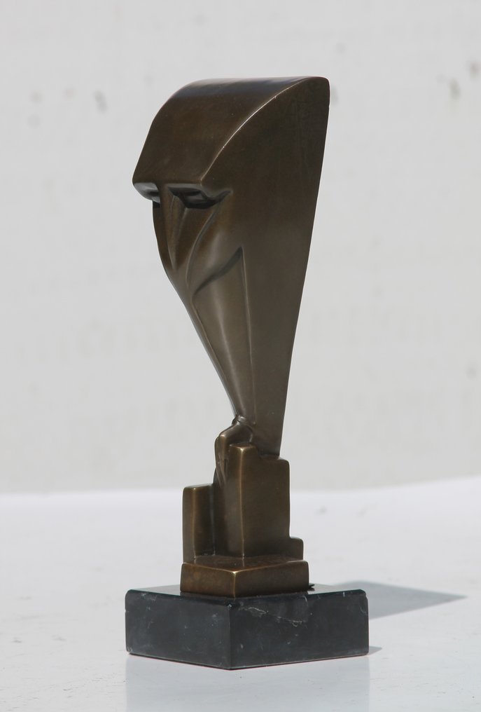 雕塑, bronze uil - 29 cm - 青铜大理石 #4.3