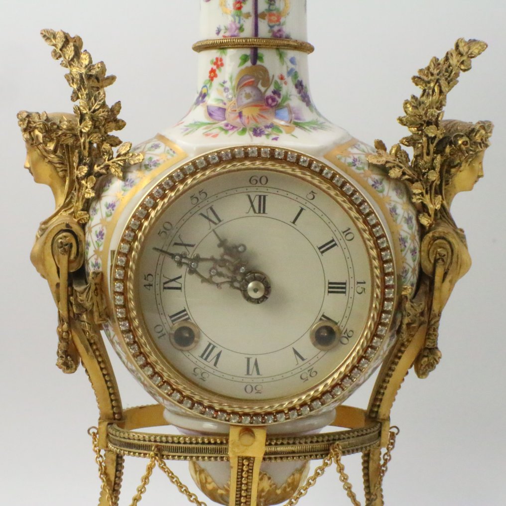 Franklin Mint 24 Karat Gold Plated Marie Antoinette Table Clock Watch - Technisch instrument  #1.1