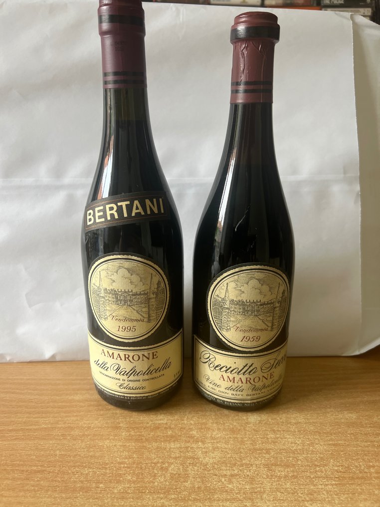1959 & 1995 Bertani - Amarone della Valpolicella - 2 Flessen (0.75 liter) #1.1