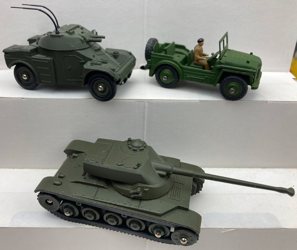 Dinky Toys 1:43 - 模型機械  (3) - Lot with 3x original Military Dinky Toys #1.1