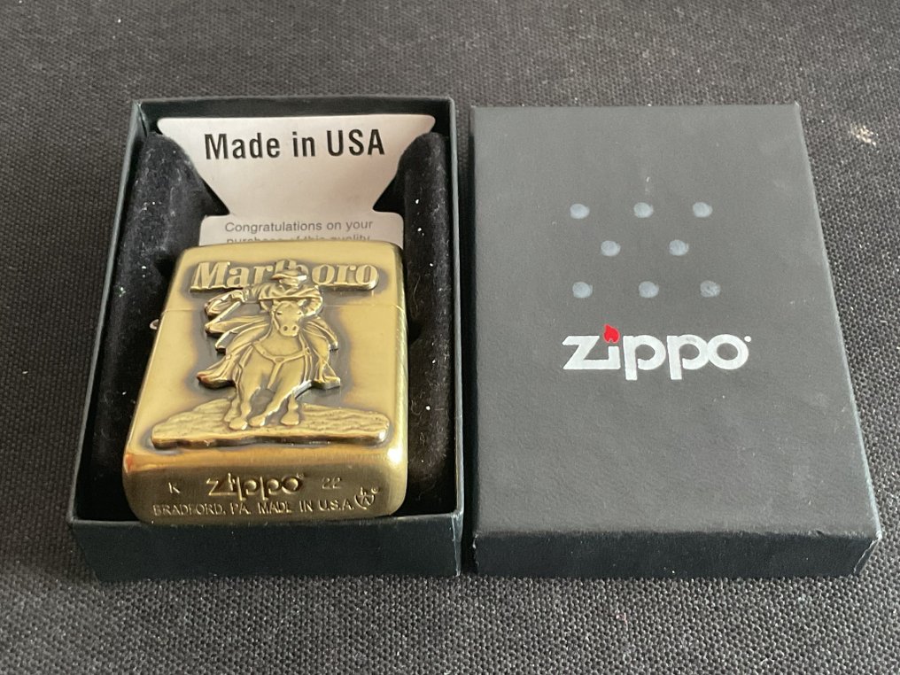 Zippo - Marlboro - 袖珍打火機 - 黃銅 #3.2