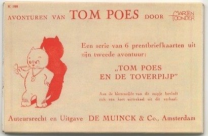 Marten Toonder - Tom Poes & Heer Bommel - De Muinck kaarten - setje 2 - Tom Poes en de toverpijp - 1 historieindpakning + 6 kort - 1942 #1.1